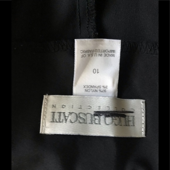 HUGO BUSCATI. COLLECTION , size10 black silky long straight leg  , women’s pants - Picture 3 of 11